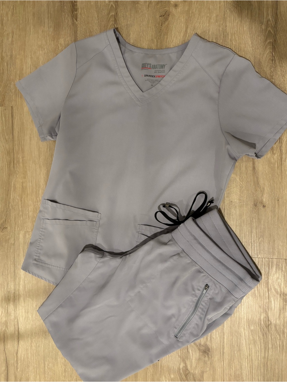 Grey Women's Scrub Set Pants & Top